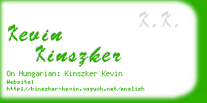 kevin kinszker business card